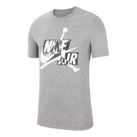 Air Jordan Printing Casual Sports Round Neck Short Sleeve Gray CU9570-091