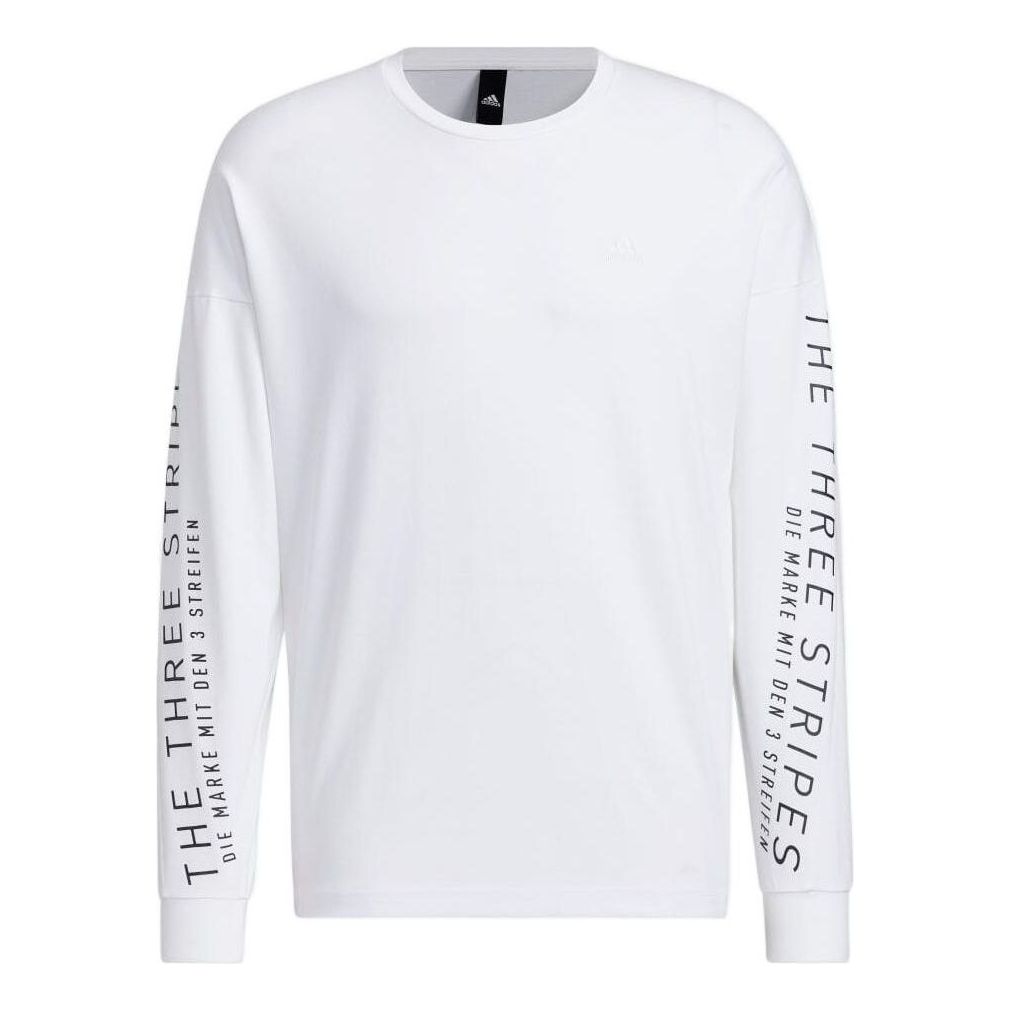 Men's adidas Minimalistic Alphabet Printing Casual Pullover White HM2695