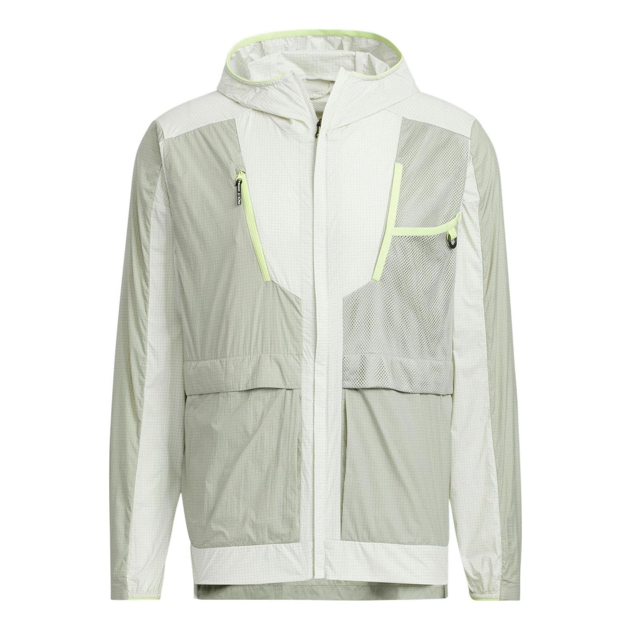 adidas TERREX U VOYG LIGHT WB Outdoor Sports Hooded Jacket Couple Style light grey HE5180