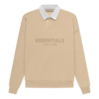 Fear of God Essentials SS23 Waffle Long Sleeve Polo Shirt 'Sand' FOG-SS23-055