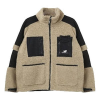 New Balance Men's New Balance Casual Colorblock Fleece Lamb's Wool Jacket Khaki MDA43121-BEI