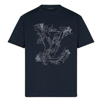 LOUIS VUITTON LV Flower Embroidery For Men Navy 1A89VZ