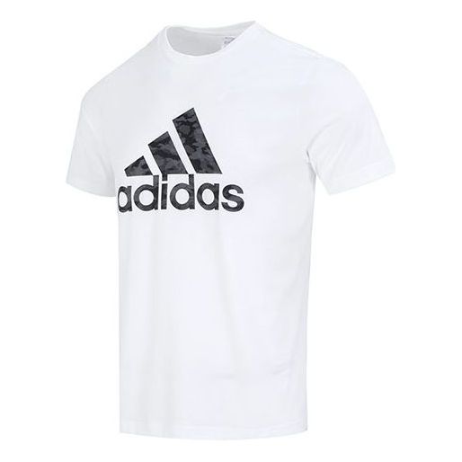 adidas Camo Short Sleeve Tee 'White' HA7212