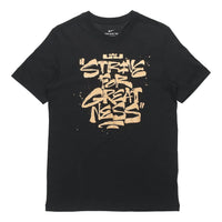 تيشيرت Nike Lebron Strive for Greatness Basketball Sports Print Round Collar للرجال باللون الأسود DD0786-011