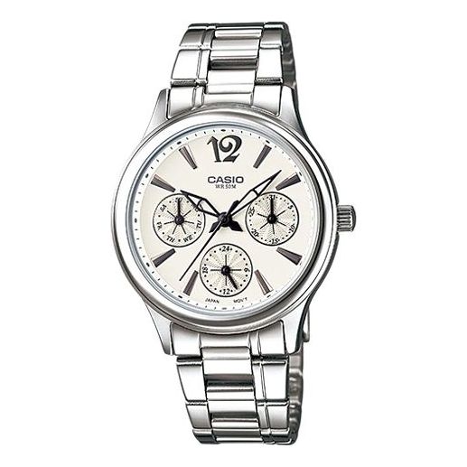 CASIO Waterproof Stainless Steel Strap White Analog LTP-2085D-7AVDF