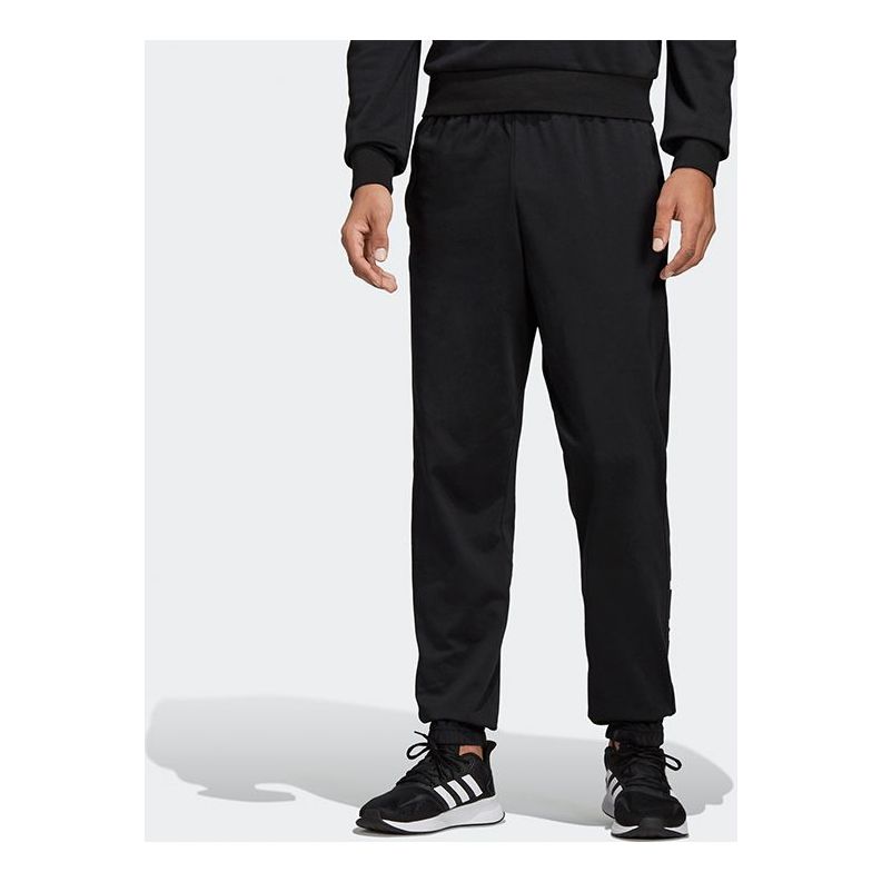 adidas E LIN T PNT SJ Casual Sports Knit Long Pants Black DQ3082
