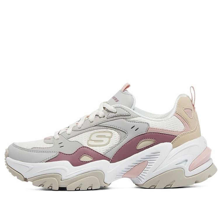 (WMNS) Skechers Stamina V2 'Light Gray White Red' 149909-LGMT