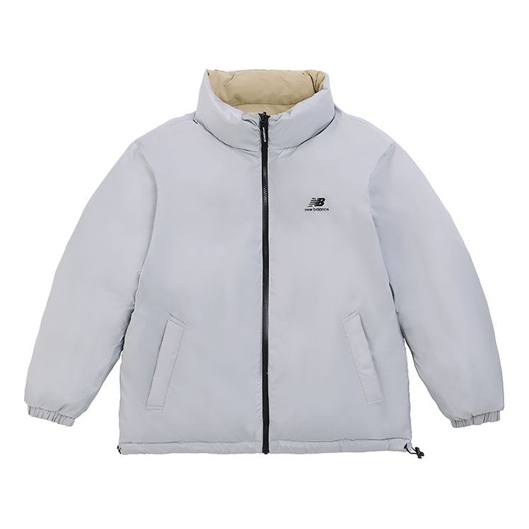 New Balance Logo Warm Down Jacket 'Grey Khaki' 5PC44273-BEI