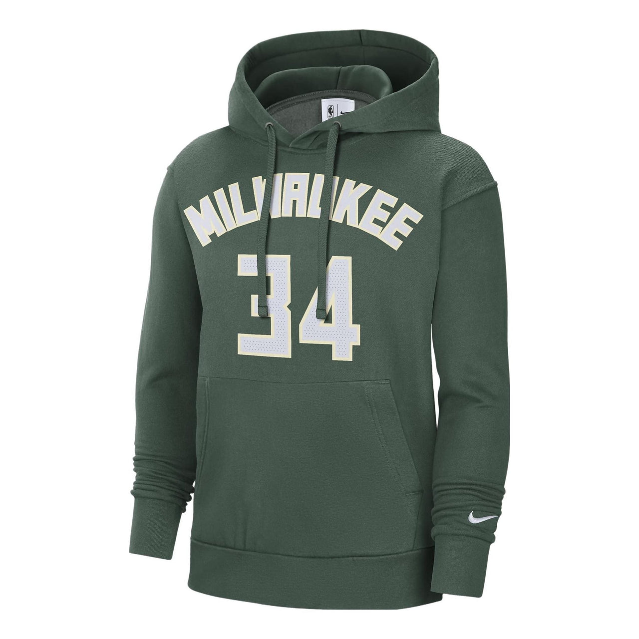Nike x NBA Milwaukee Bucks Essential Pullover Fleece Hoodie 'Giannis Antetokounmpo 34' DB1184-323