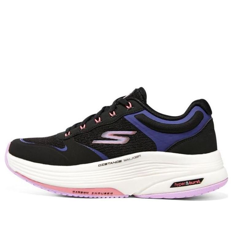 (WMNS) Skechers Go Walk Distance Walker 'Black Lavender' 125130-BKLV