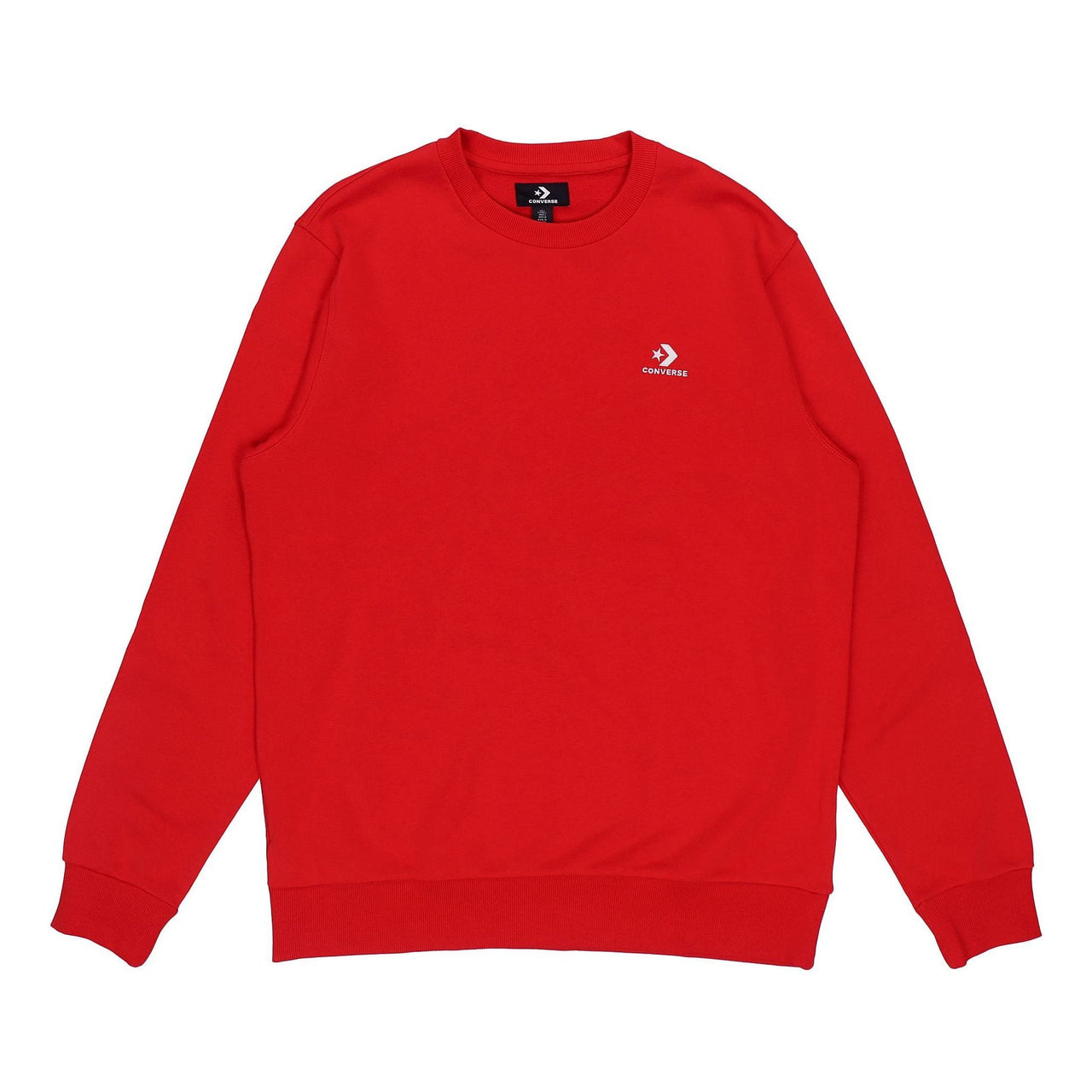 Men's Converse Casual Sports Logo Round Neck Pullover Red 10020345-A11