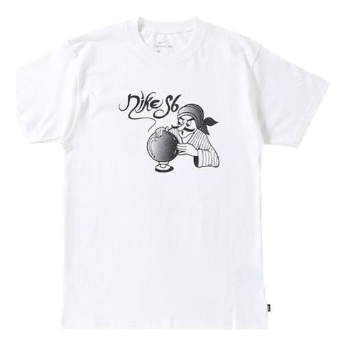Nike SB Printing Skateboard Short Sleeve White CW1457-100