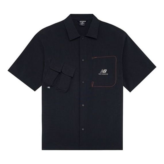 New Balance Logo Short-Sleeve Shirt 'Black' AMJ22360-BK