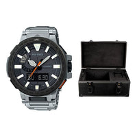 Men's CASIO PRO TREK Series Outdoor mountaineering Blue Watch Sapphire Crystal Mens Black Analog PRX-8000T-7ADR