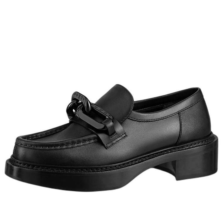 (WMNS) LOUIS VUITTON LV Academy Loafers 'Black with Chain' 1A9R6Y