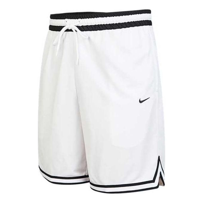 Nike Dri-Fit DNA Logo Printing Stripe Drawstring Lacing Sports Shorts White DH7161-100
