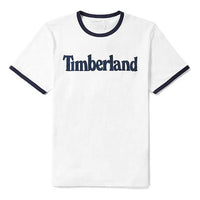 Men's Timberland Casual Round Neck Printing Short Sleeve White A2B86100