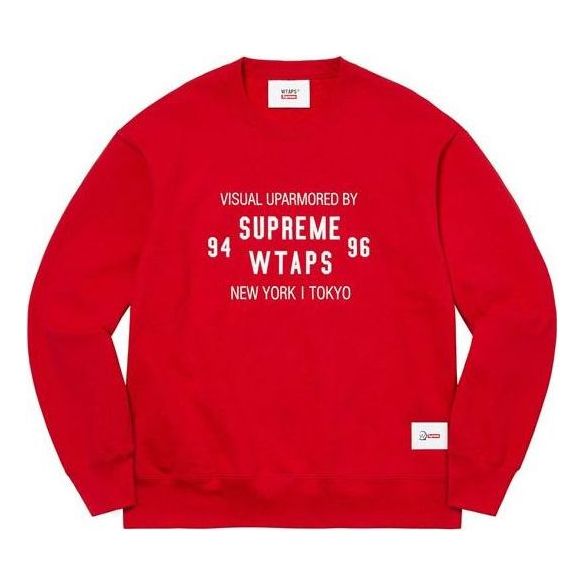 Supreme x WTAPS Crewneck 'Red White' SUP-FW21-339