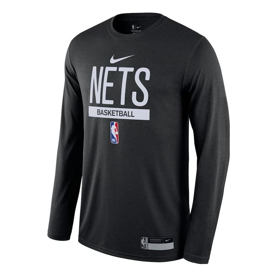 Nike Dri-FIT x NBA Brooklyn Nets Practice Long-Sleeve T-Shirt 'Black' DR6504-010