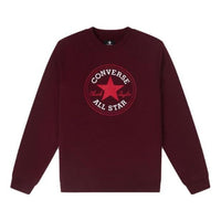 (WMNS) Converse Go-To All Star Patch Standard-Fit Fleece Crew Sweatshirt 'Burgundy' 10025472-A06