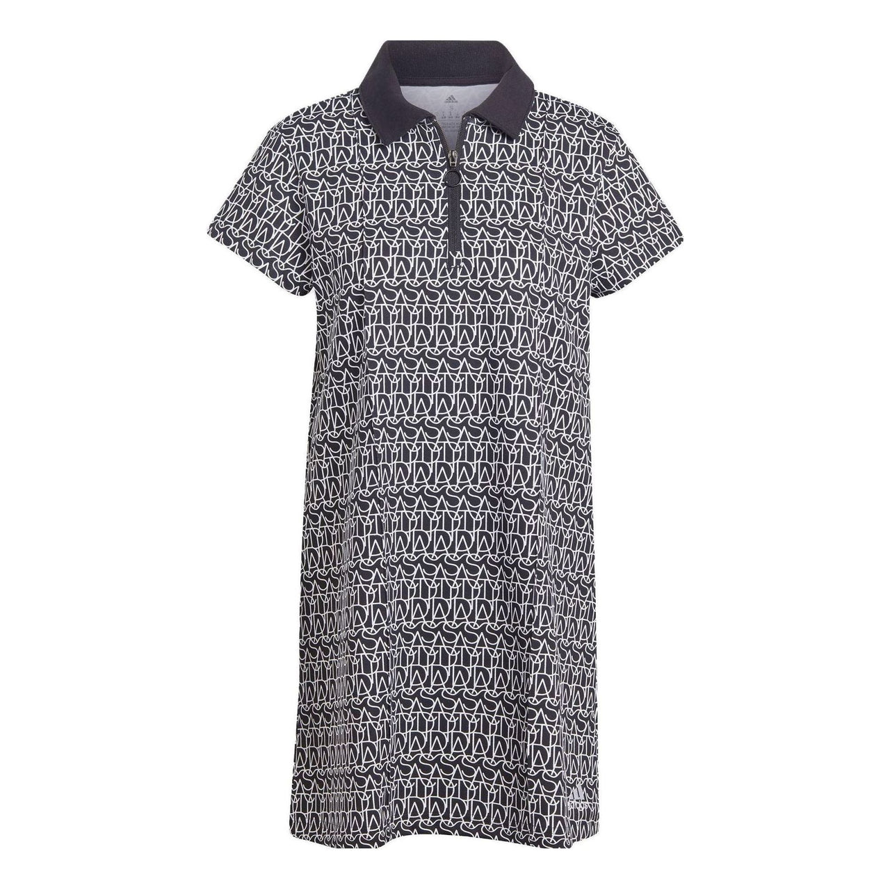(WMNS) adidas Allover adidas Graphic Polo Dress 'Black' IC5707