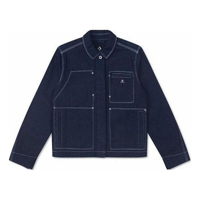 (WMNS) Converse Indigo Chore Denim Coat 'Blue' 10026052-A01