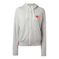 (WMNS) COMME des GARCONS PLAY Big Heart Zip Hooded Sweatshirt 'Grey' P1T167-1