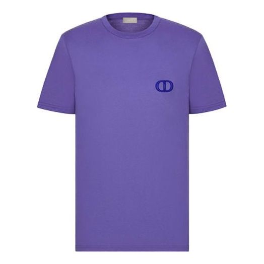 Men's DIOR SS21 Knit Short Sleeve Purple 013J600A0589-C444