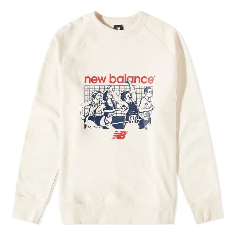 New Balance Athletics Remastered Graphic French Terry Crewneck Sweatshirt 'Beige' MT31525-GIE