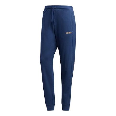 adidas M Ess Br Pnt logo Casual Cozy Bundle Feet Sports Pants Blue FM3445