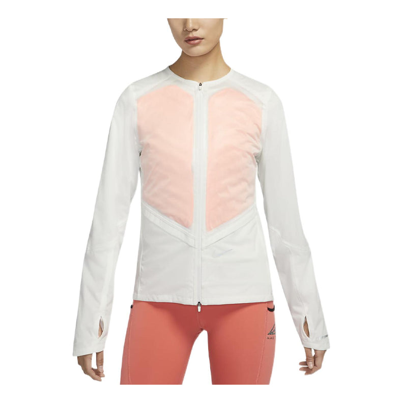 (WMNS) Nike Windproof Stay Warm Sports Thin Down Sail White / Orange Jacket DD6420-133