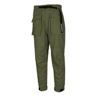 Converse Multi-pockets Knitted Long Pants Men Dark Green 10020006-A02
