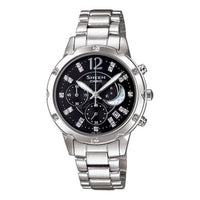 CASIO SHEEN Waterproof Stainless Steel Strap Black Analog SHE-5017D-1A