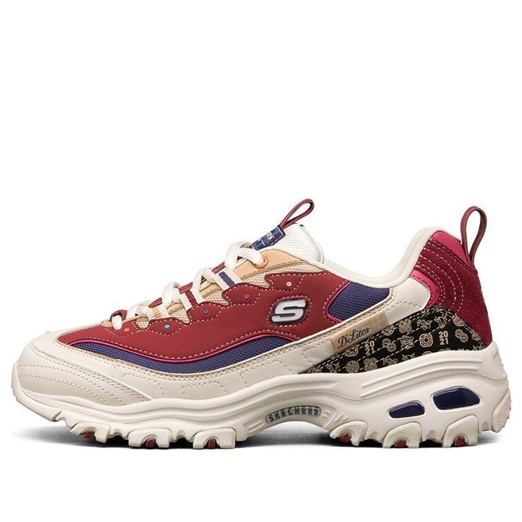 (WMNS) Skechers D'lites 2021 New Year White/Red 66666348-MULT