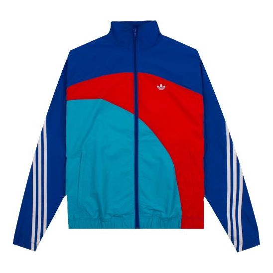 adidas originals Off Center Windbreaker Navy/Pink/Cyan FM1580