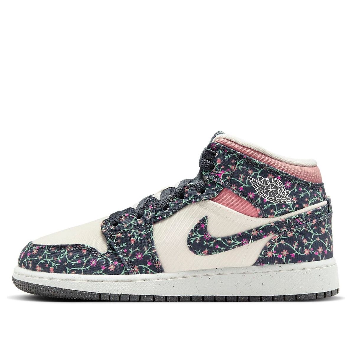 (GS) Air Jordan 1 Mid 'Floral Canvas' FJ3451-001