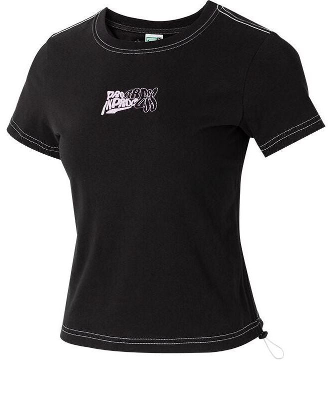 (WMNS) PUMA Graphic Short Top 'Black' 626865-01