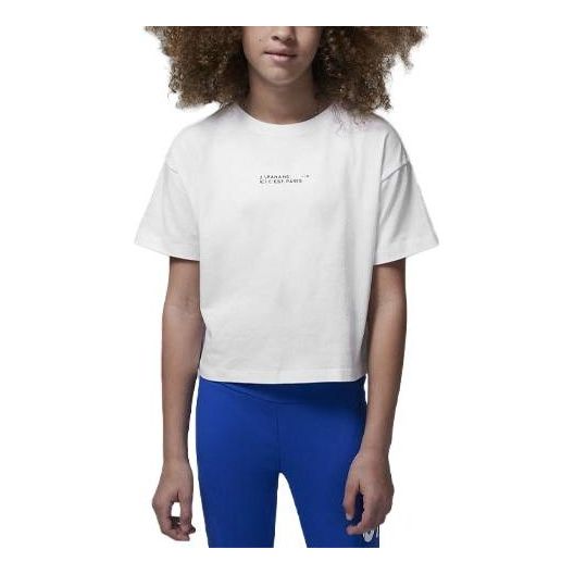 (GS) Air Jordan x Paris Saint-Germain T-Shirt 'White' FB0169-100