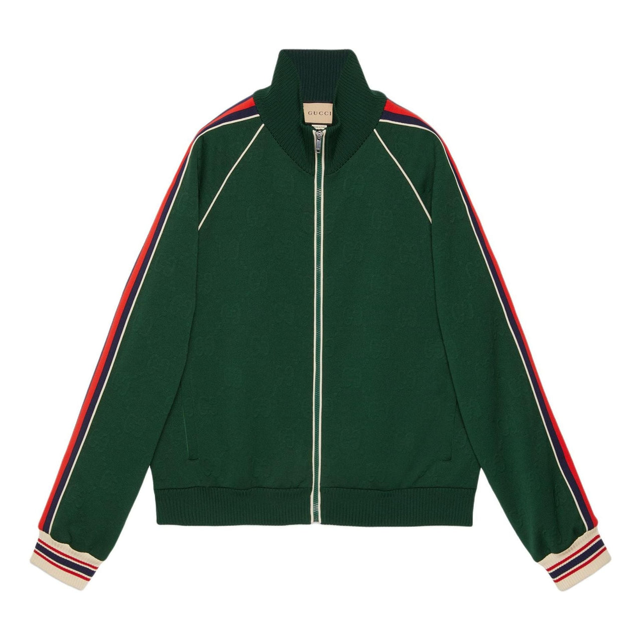 Gucci GG Jacquard Jersey Zip Jacket 'Green' 662270-XJDE9-3754