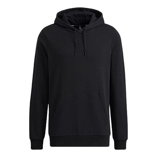 Men's adidas neo Icons C+ Hdy Logo Pullover Sports Black H14220
