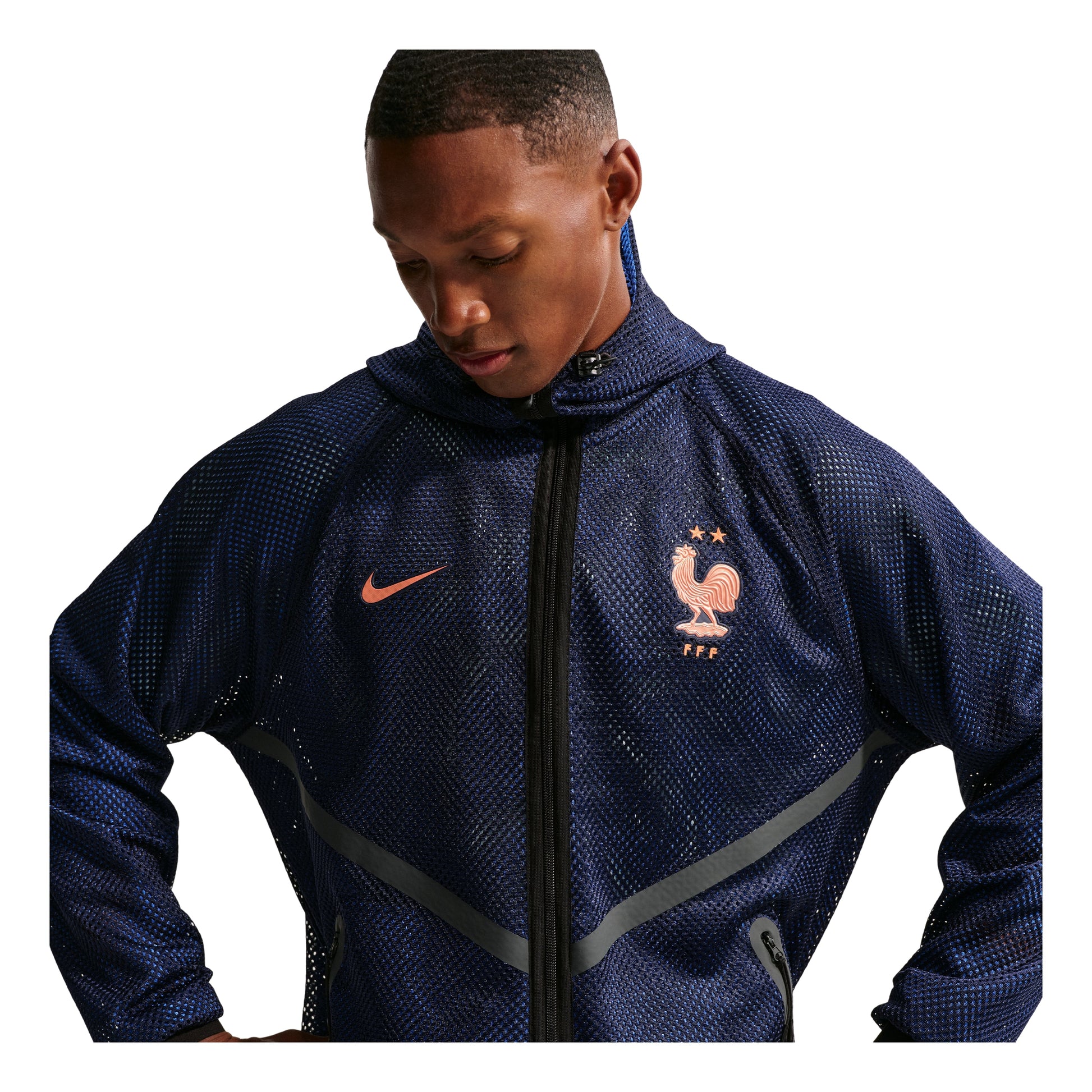 Nike FFF Dri-Fit Football Anthem Jacket 'Blackend Blue Metallic Copper' IH1763-498