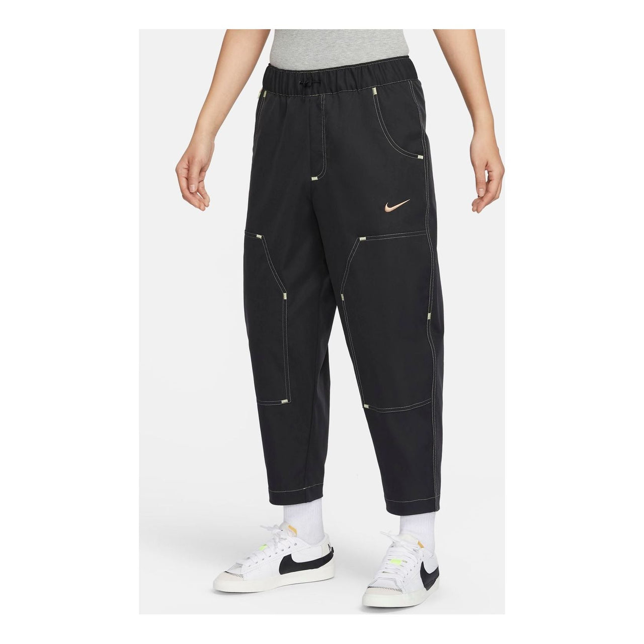 (WMNS) Nike Sportswear Woven Pants 'Black' HF6174-010