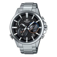 CASIO Quartz Waterproof EDIFICE Sports Solar Powered Stainless Steel Strap Mens SilverBlack Analog EQB-600D-1A