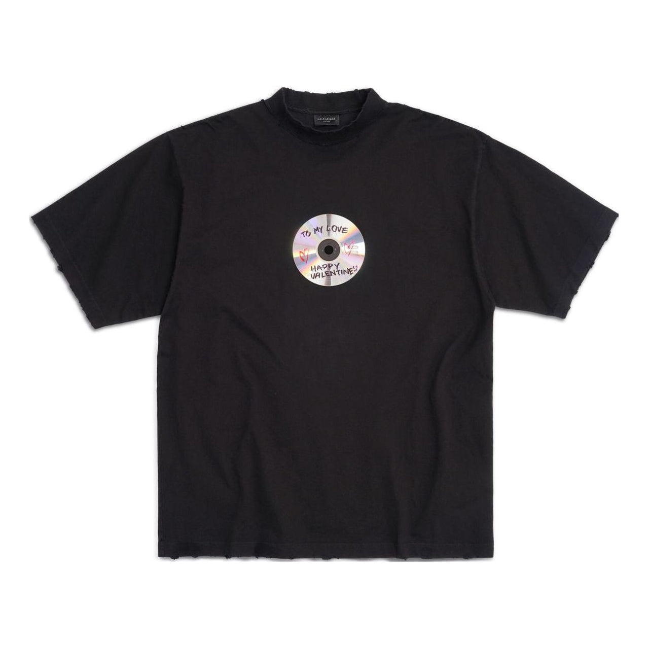 Balenciaga To My Love T-Shirt 'Black' 764235TQVE41055