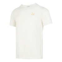 PUMA Logo T-shirt 'White Gold' 682344-65