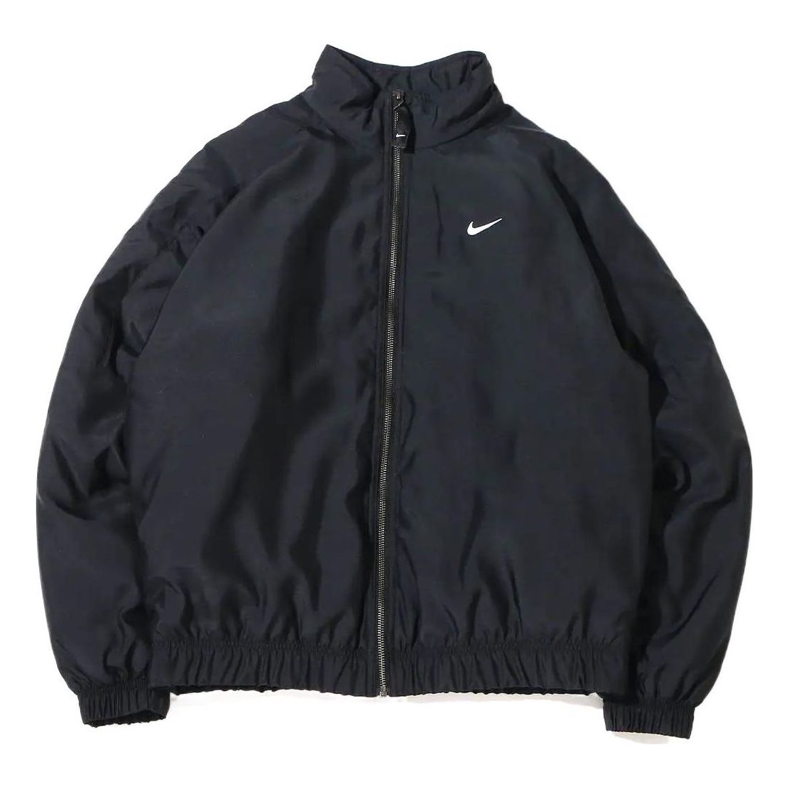 Nike Solid Color Long Sleeves Stand Collar Jacket Unisex Black DN1267-013