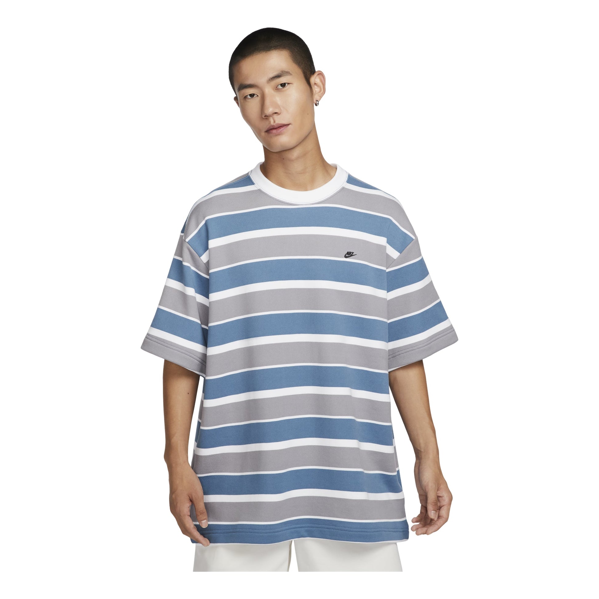 Nike Sportswear French Terry T-Shirt Asia Sizing 'Aegean Storm White' HJ6781-429