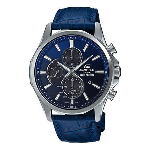 Waterproof EDIFICE Sapphire Crystal Blue Gradient Mens Blue Analog EFB-670SBL-2AVUPR