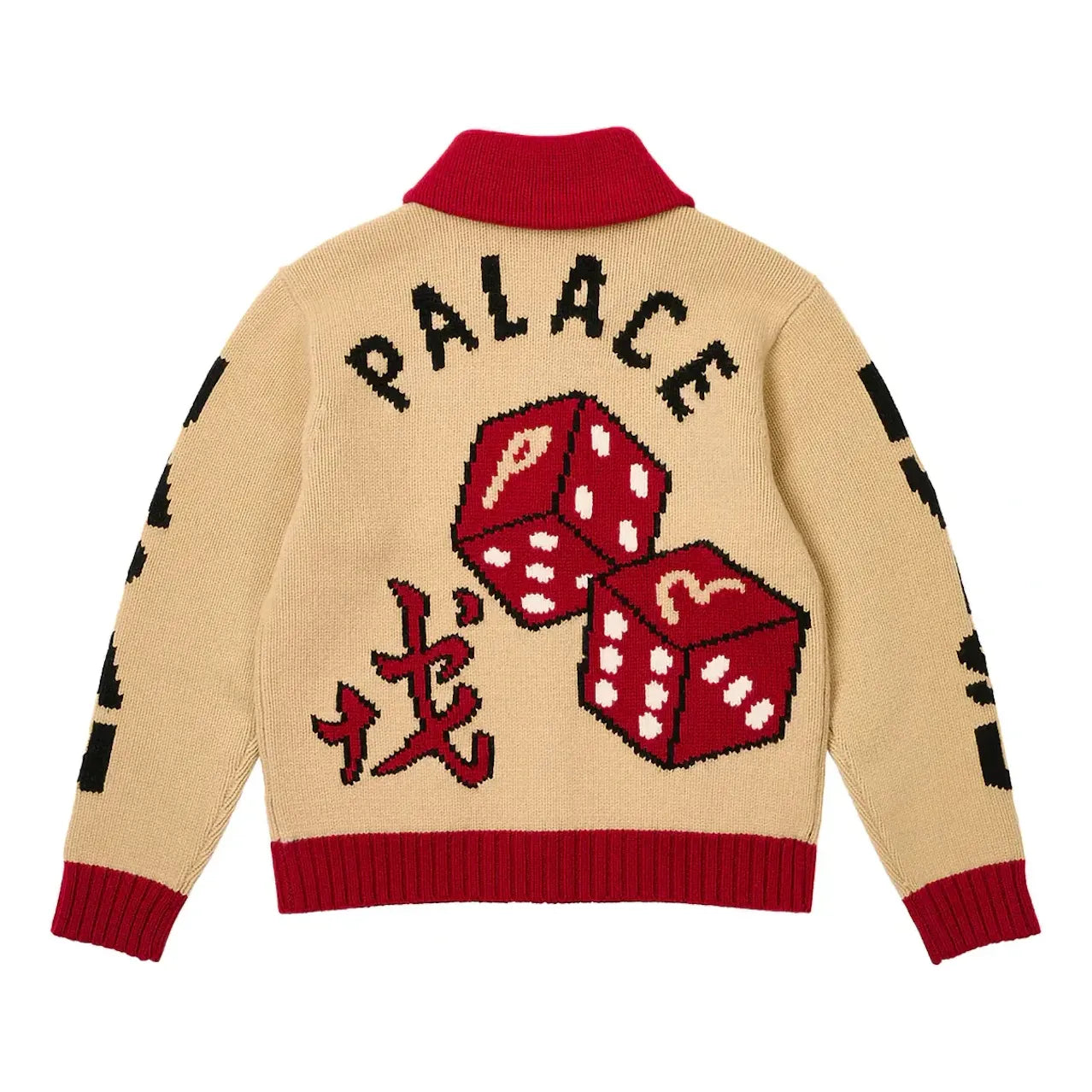 Palace x Evisu Dice Cowichan Knit 'Cream' 2ESPAM4CN1148XXWLCRMX