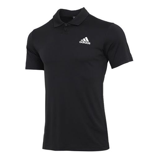 adidas Tennis Sports Training Short Sleeve Polo Shirt Black GH7670
